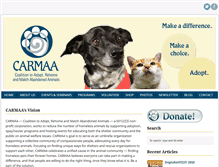 Tablet Screenshot of carmaa-petadoption.com